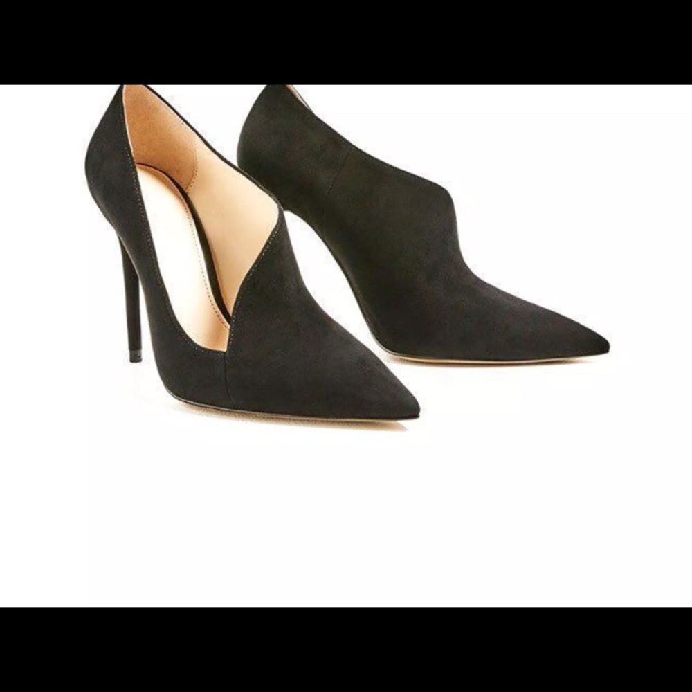 Zara black suede heels Size 9